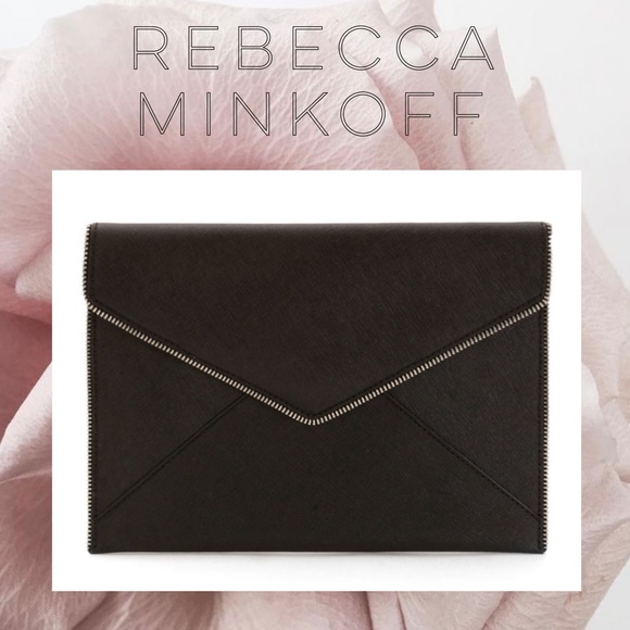 Rebecca Minkoff Handbags - Rebecca Minkoff Black Solid Leo Clutch